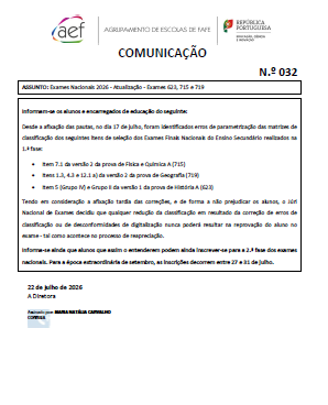 Comunica&ccedil;&atilde;o 032
